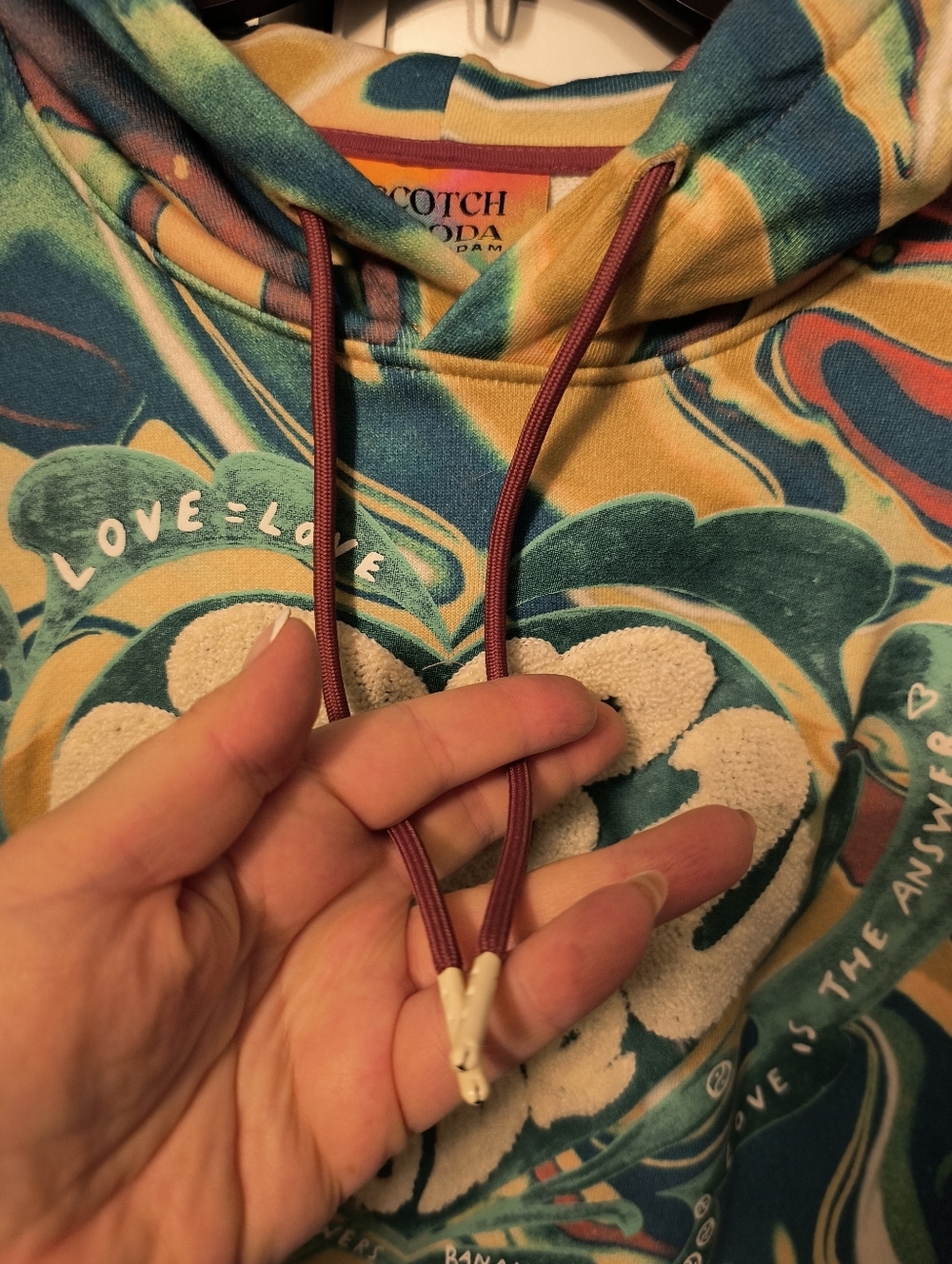 Scotch & Soda Born To Love Hoodie Sz L - Picture 6 of 11